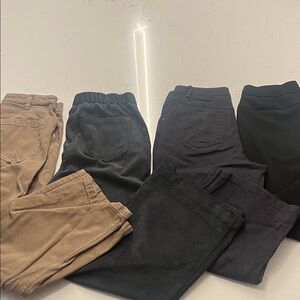 Women’s Bottoms in Blvk charcoal and Tan